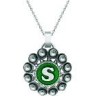 Personalized silver pendant "Charro Button with Initial"Ref. code: CO1944Pendant made of sterling silver and polished steel smooth to the touch, personalized with your initial enameled in the oven.Size: 40x40mm.