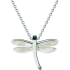 Art Deco dragonfly pendant in steel and mother-of-pearlRef. code: CO1962Pendant made of polished steel smooth to the touch and mother-of-pearl cellulose.Museum pieces inspired by the most representative works of the Art Nouveau and Art Deco movements, and the modernism of the late nineteenth and early twentieth centuries.Size: 34x26mm.