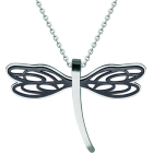 Pendentif libellule Art Nouveau plaqué ruthéniumReferencia: CO1967Pendentif en acier poli, lisse au toucher et plaqué ruthénium.Pièces de musée inspirées des œuvres les plus représentatives des mouvements Art nouveau et Art déco, et du modernisme de la fin du XIXe siècle et du début du XXe siècle.Medida: 60x40mm.