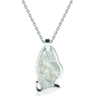 Art Deco Butterfly pendant in steel and mother-of-pearlRef. code: CO1972Pendant made of polished steel smooth to the touch and mother-of-pearl cellulose.Museum pieces inspired by the most representative works of the Art Nouveau and Art Deco movements, and the modernism of the late nineteenth and early twentieth centuries.Size: 18x37mm.