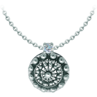 Colgante Botón Charro de plata con moissanitaReferencia: CO2021Colgante fabricado en plata de ley acompañado con una moissanita talla brillante de 5mm engastada.La moissanita es una gema preciosa creada en laboratorio que se ha ganado un lugar especial en la joyería por su belleza y cualidades únicas, deslumbra por su brillo superior al del diamante y su gran resistencia (9,25 en la escala de Mohs).Descubierta originalmente en un meteorito a finales del siglo XIX, y ese origen “estelar” le otorga un encanto singular.Llena de destellos únicos, combina lujo y elegancia en una sola joya.Medida: 21x21mm.