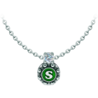 Pendentif personnalisé Charro Button avec moissanite en argentReferencia: CO2032Pendentif personnalisé en argent sterling avec une initiale de votre nom émaillée au four, accompagnée d'une moissanite de 5 mm taillée en brillant.La moissanite est une pierre précieuse créée en laboratoire qui a gagné une place spéciale dans la joaillerie en raison de sa beauté et de ses qualités uniques. Elle éblouit par son éclat semblable à celui d'un diamant et par sa grande résistance (9,25 sur l'échelle de Mohs).Découverte à l'origine dans une météorite à la fin du 19e siècle, cette origine 