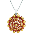 Colgante Botón Charro Oro esmaltado 50mmReferencia: CO2036Colgante de Botón Charro de Salamanca chapado en oro y esmaltado al horno.Medida: 50x50mm.