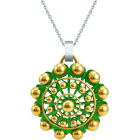Colgante Botón Charro Oro esmaltado 50mmReferencia: CO2036Colgante de Botón Charro de Salamanca chapado en oro y esmaltado al horno.Medida: 50x50mm.