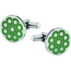 Gemelos de plata esmaltados "Botón Charro de Salamanca"Referencia: GE0234Gemelos con el Botón Charro típico de Salamanca tallado bajo relieve en plata de ley y esmaltados al horno.Trabajo artesanal de gran minuciosidad.Medida: 16x16mm.