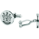 "Fernández Heraldic shield" customized silver cufflinksRef. code: GE0300Cufflinks made of sterling silver with engraved heraldic shield.Size: 18x18x3mm.