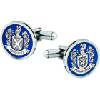 Gemelos de plata personalizados "Escudos heráldicos de dos apellidos"Referencia: GE0341Gemelos personalizados con los escudos heráldicos de sus apellidos, tallados bajo relieve en plata de ley y esmaltados al horno.Trabajo artesanal de gran minuciosidad.Medida: 18x18mm.