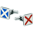 "Nautic flags" customized silver cufflinksRef. code: GE0342Cufflinks made of sterling silver and stainless steel.Hand enameled.Personalized with the nautical flag that represents your initial.Size: 14x14mm.