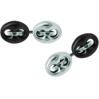 "Hawser" Onix, silver and steel cufflinksRef. code: GE0359Hawser cufflinks made of onix, sterling silver and stainless steel.Size: 18x13mm.