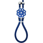 "Botón Charro" keyringRef. code: LL0106Keyring made of sterling silver and stainless steel.Hand enameled.Size: 18x25mm.