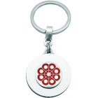 "Botón Charro from Salamanca" silver and steel keyringRef. code: LL0317Keyring made of soft stainless steel and hand enameled sterling silver.Size: 30x30mm.