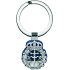 Porte-clés « Avocat » en argent, cellulose et acierReferencia: LL0340Porte-clés orné du blason de la faculté de droit, en argent fin, sur un support en cellulose colorée et en acier poli.Medida: 20x24mm.