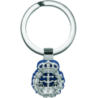 Llavero de Derecho en plata, celulosa y aceroReferencia: LL0341Llavero con escudo de la profesión de Derecho en plata de ley, sobre celulosa de colores y acero pulido.Medida: 17x21mm.