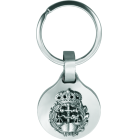 Llavero de profesion de Derecho en plata y aceroReferencia: LL0345Llavero con escudo del colegio de Abogados en plata de ley sobre acero pulido de 2mm.Medida: 30x30mm.