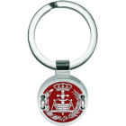 Porte-clés de la faculté de droit en aluminium et en acierReferencia: LL0349Porte-clés orné d'un blason représentant la profession juridique, gravé et émaillé sur de l'aluminium, et brodé de fil d'argent sur de l'acier poli.Medida: 18x18mm.