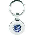 Llavero de profesiones Ingeniero de Telecomunicaciones en plata, acero y aluminioReferencia: LL0352Llavero con escudo de la facultad de Ingeniero de Telecomunicaciones tallado y esmaltado en aluminio y cosido con hilo de plata en acero pulido de 2mm.Medida: 30x30mm.