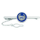 "Civil engineer" silver and steel tie barRef. code: PA0064Tie bar made of stainless steel and hand enameled sterling silver.Size: 18x18mm.