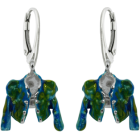 "Bullfighter's costume" silver earringsRef. code: PE0835Earrings made of sterling silver.Enameled in blue.Size: 19x21mm.