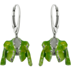 Silberne Ohrringe "Stierkämpfer-Kostüm"Ref. Code: PE0839Ohrringe aus Sterlingsilber.Grün emailliert.Gr&ouml;&szlig;e: 19x21mm.