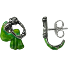Art Nouveau "Seated woman" silver earrings, enameled in greenRef. code: PE0941Art Nouveau earrings made of sterling silver.Dress enameled in green.Snap fastener.Museum pieces inspired by the most representative works of the Art Nouveau and Art Déco movement, and modernism from the late 19th and early 20th centuries.Size: 15x20mm.