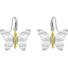 Earrings "Butterfly" Art Nouveau in silver and goldRef. code: PE1685Art Nouveau butterfly earrings with wings in sterling silver and gold plated body.Museum pieces inspired by the most representative works of the Art Nouveau and Art Deco movements, and the modernism of the late nineteenth and early twentieth centuries.Size: 32x22mm.