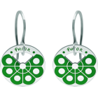 Pendientes de plata esmaltada y acero "Botón Charro de Salamanca"Referencia: PE3188Pendientes de botón charro tallado bajo relieve en plata de ley y esmaltado al horno.Medida: 20x20mm.