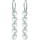 Pendientes de plata "Siluetas de Rana"Referencia: PE3189Pendientes fabricados en plata de ley, con 5 siluetas de ranas de 8mm enlazadas.Medida: 8x8mm.