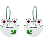 Pendientes de acero "Silueta de Rana"Referencia: PE3198Pendientes fabricados en acero pulido esmaltado al horno.Medida: 20x20mm.