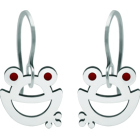 Pendientes de acero "Silueta de Rana"Referencia: PE3203Pendientes fabricados en acero pulido esmaltado al horno.Medida: 16x16mm.