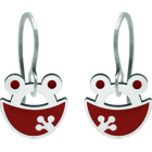 Pendientes de plata "Silueta de Rana"Referencia: PE3205Pendientes fabricados en plata de ley esmaltada al horno.Medida: 16x16mm.