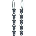 Ohrringe aus Ruthenium "Stiere"Ref. Code: PE3232Rutheniumbeschichtete Ohrringe, mit 5 miteinander verbundenen 7x10mm Stieren.Gr&ouml;&szlig;e: 7x10mm.