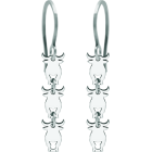 Silberne Ohrringe "Stiere"Ref. Code: PE3234Ohrringe aus Sterlingsilber, mit 3 Stieren von 7x10mm verbunden.Gr&ouml;&szlig;e: 7x10mm.