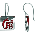 Pendientes de plata y acero "Silueta de Caballo curvada"Referencia: PE3243Pendientes fabricados en plata de ley y acero pulido esmaltado.Medida: 18x18mm.