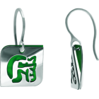 Pendientes de plata y acero "Silueta de Caballo curvada"Referencia: PE3243Pendientes fabricados en plata de ley y acero pulido esmaltado.Medida: 18x18mm.