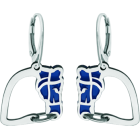 Pendientes de plata y acero "Silueta de Caballo"Referencia: PE3244Pendientes fabricados en plata de ley y acero pulido esmaltado.Medida: 21x22mm.