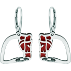 Pendientes de plata y acero "Silueta de Caballo"Referencia: PE3244Pendientes fabricados en plata de ley y acero pulido esmaltado.Medida: 21x22mm.