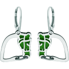 Pendientes de plata y acero "Silueta de Caballo"Referencia: PE3244Pendientes fabricados en plata de ley y acero pulido esmaltado.Medida: 21x22mm.