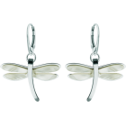 Art Deco dragonfly earrings in steel and mother-of-pearlRef. code: PE3294Earrings made of polished steel smooth to the touch and mother-of-pearl cellulose.Museum pieces inspired by the most representative works of the Art Nouveau and Art Deco movements, and the modernism of the late nineteenth and early twentieth centuries.Size: 34x26mm.