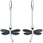 Stainless steel and ruthenium Art Deco dragonfly earringsRef. code: PE3322Earrings made of polished steel smooth to the touch and plated in ruthenium.Museum pieces inspired by the most representative works of the Art Nouveau and Art Deco movements, and the modernism of the late nineteenth and early twentieth centuries.Size: 34x26mm.