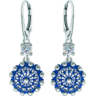 Charro Button Enameled silver earrings with moissaniteRef. code: PE3358Earrings made of baked enameled sterling silver with a 5mm brilliant cut moissanite.Moissanite is a precious gemstone created in a laboratory that has earned a special place in jewelry for its beauty and unique qualities, it dazzles for its brilliance superior to diamond and its great resistance (9.25 on the Mohs scale).Originally discovered in a meteorite at the end of the 19th century, this 