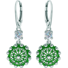 Charro Button Enameled silver earrings with moissaniteRef. code: PE3358Earrings made of baked enameled sterling silver with a 5mm brilliant cut moissanite.Moissanite is a precious gemstone created in a laboratory that has earned a special place in jewelry for its beauty and unique qualities, it dazzles for its brilliance superior to diamond and its great resistance (9.25 on the Mohs scale).Originally discovered in a meteorite at the end of the 19th century, this 