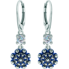 Charro Button Enameled silver earrings with moissaniteRef. code: PE3359Earrings made of baked enameled sterling silver with a 5mm brilliant cut moissanite.Moissanite is a precious gemstone created in a laboratory that has earned a special place in jewelry for its beauty and unique qualities, it dazzles for its brilliance superior to diamond and its great resistance (9.25 on the Mohs scale).Originally discovered in a meteorite at the end of the 19th century, this 