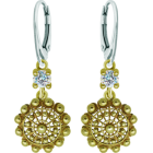 Gold plated Charro button earrings with moissaniteRef. code: PE3361Gold plated earrings with a 5mm brilliant cut moissanite.Moissanite is a precious gemstone created in a laboratory that has earned a special place in jewelry for its beauty and unique qualities, it dazzles for its brilliance superior to diamond and its great resistance (9.25 on the Mohs scale).Originally discovered in a meteorite at the end of the 19th century, this 