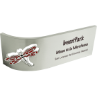 "Dragonfly" steel plaqueRef. code: PL0180Plaque made of stainless steel.Size: 200x65mm.