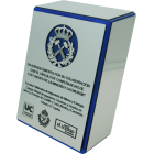 "Mine engineer" steel and wood KIO trophyRef. code: PL0394Trophy made of wood and engraved logo in steel.Size: 14x18x6cm.Size: 140x180mm.