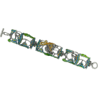 Art Nouveau "Woman with flowers and laces" silver braceletRef. code: PU0327Art Nouveau bracelet made of sterling silver.Flowers enameled in blue, yellow and amber.Museum pieces inspired by the most representative works of the Art Nouveau and Art Déco movement, and modernism from the late 19th and early 20th centuries.Size: 176x26mm.