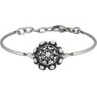 "Botón Charro" braceletRef. code: PU1000Bracelet made of sterling silver and stainless steel.Size: 18x18mm.