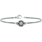 Pulsera de plata "Botón Charro de Salamanca"Referencia: PU1149Pulsera fabricada en acero con Botón Charro en plata de ley.Esmaltado a mano.Medida: 10x10mm.