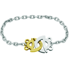 "Frogs" gold and steel braceletRef. code: PU2529Bracelet made of 18 carat gold and soft stainless steel.Size: 16x15mm.