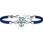 Armband aus Silber, Leder und Stahl "Traditionelle Stickerei aus der Sierra de Francia"Ref. Code: PU26133 mm dickes Lederarmband mit traditionellem Serrano-Motiv, geschnitzt in Sterlingsilber und einbrennlackiert.Inspiriert von der traditionellen Stickerei der Sierra de Francia, typisch für Städte wie La Alberca, Mogarraz und andere Gemeinden in der Sierra, wo Sie diese Kunstwerke genießen können.Gr&ouml;&szlig;e: 23x20mm.